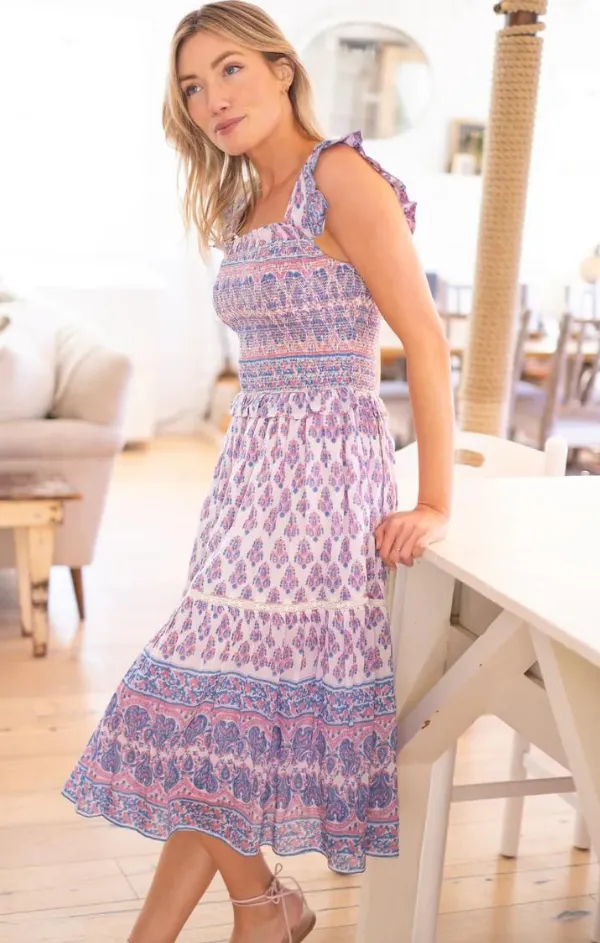 Smocked Midi Dress