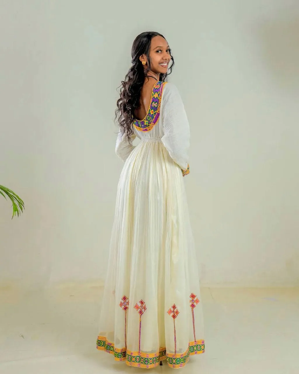 Vibrant Elegant Habesha Dress The Charm of Simple  Habesha Kemis