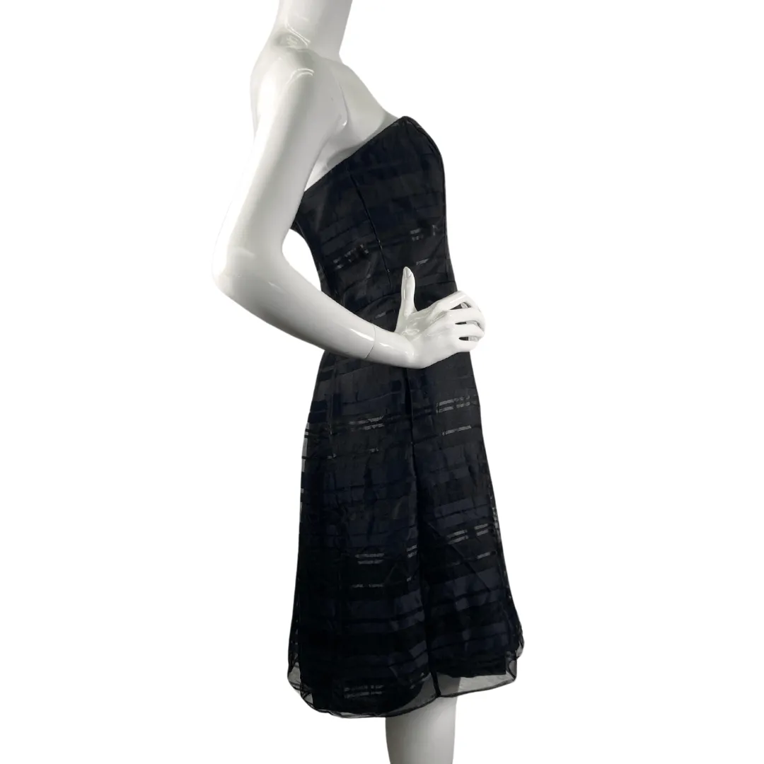 White House Black Market Strapless Layered Black Dress Cocktail Dress