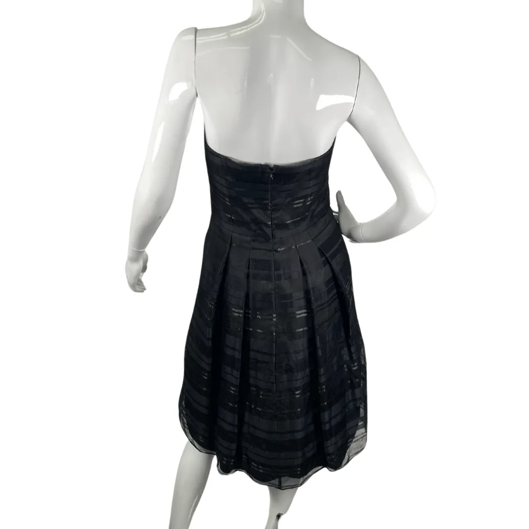 White House Black Market Strapless Layered Black Dress Cocktail Dress