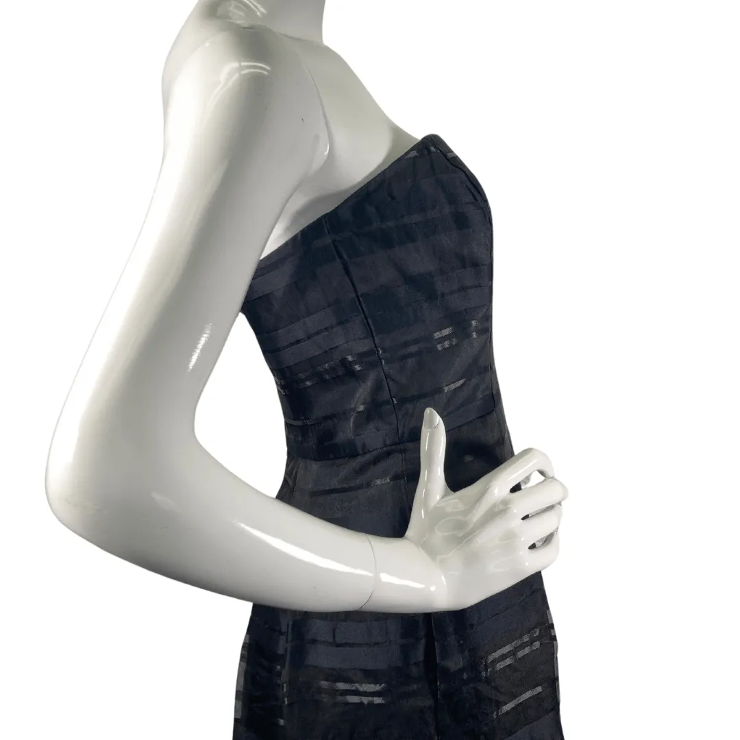 White House Black Market Strapless Layered Black Dress Cocktail Dress