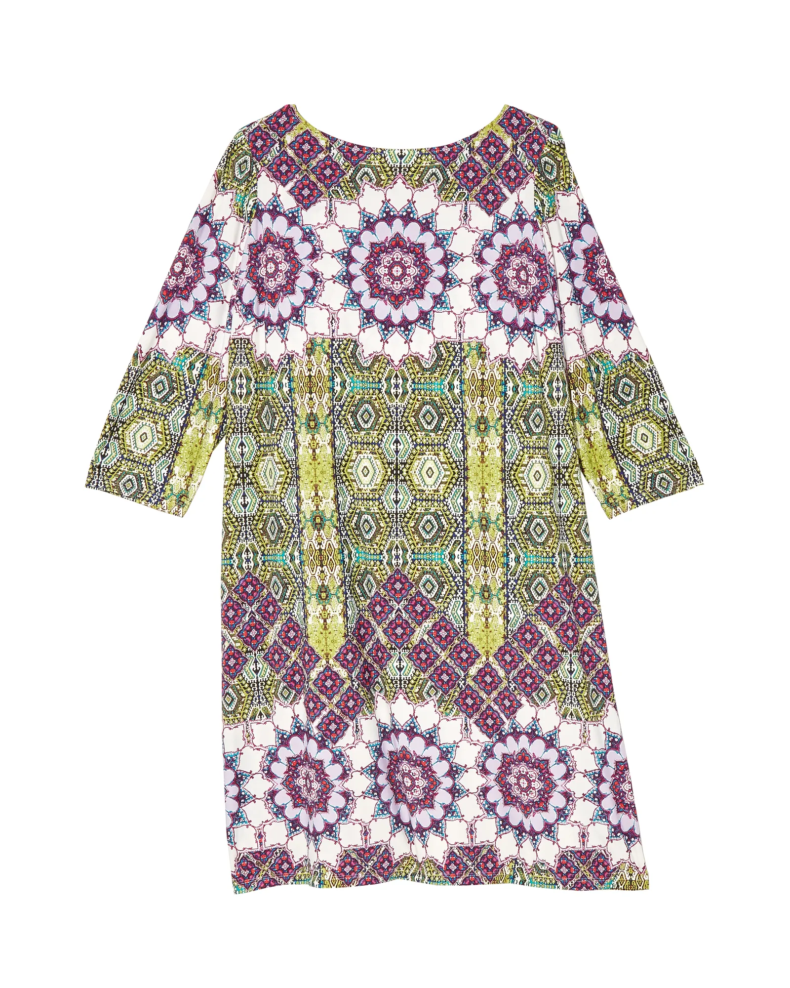 Zelda Shift Dress | Light Green / Purple