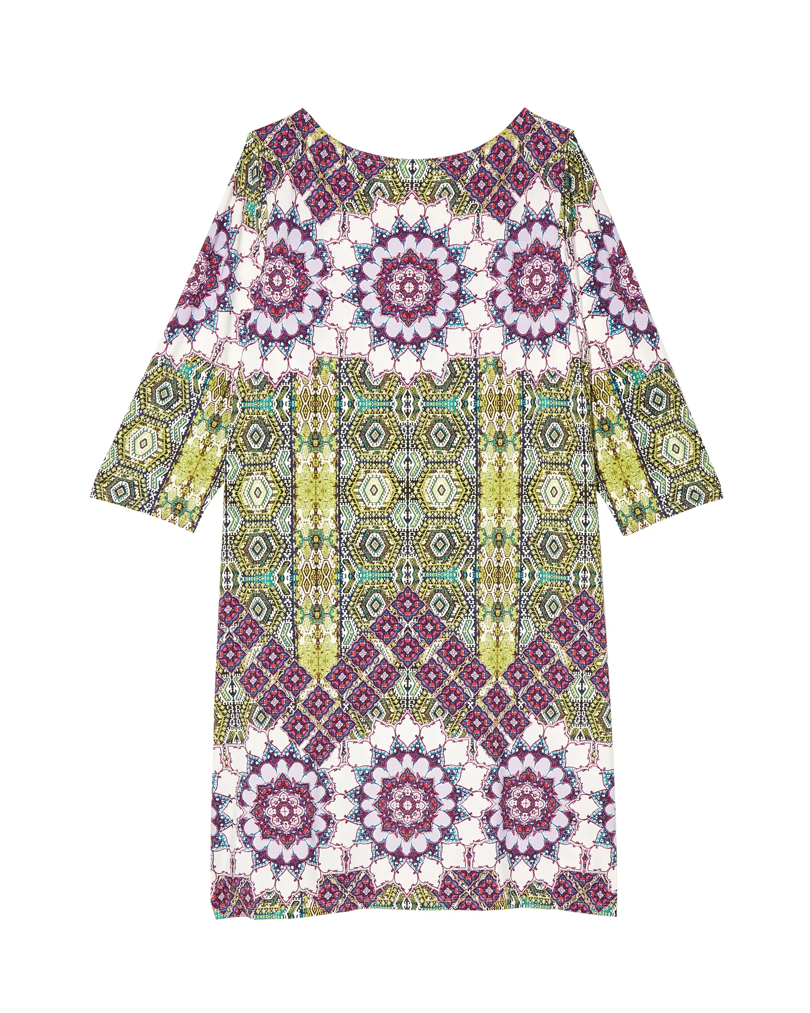 Zelda Shift Dress | Light Green / Purple